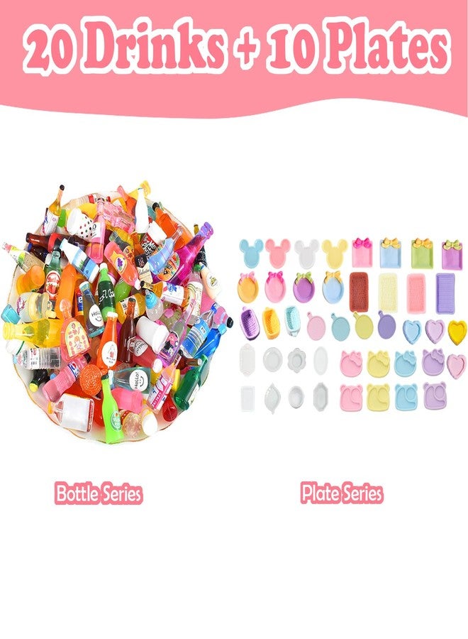 Daniel Axel 150Pcs Miniature Food Drinks Bottles Dollhouse Accessories 1:12 Mini Stuff Things Toy Set Dollhouse Pretend Kitchen Play Game Tiny Baking Hamburger Bread Ice Cream Cake Tableware - Image 5